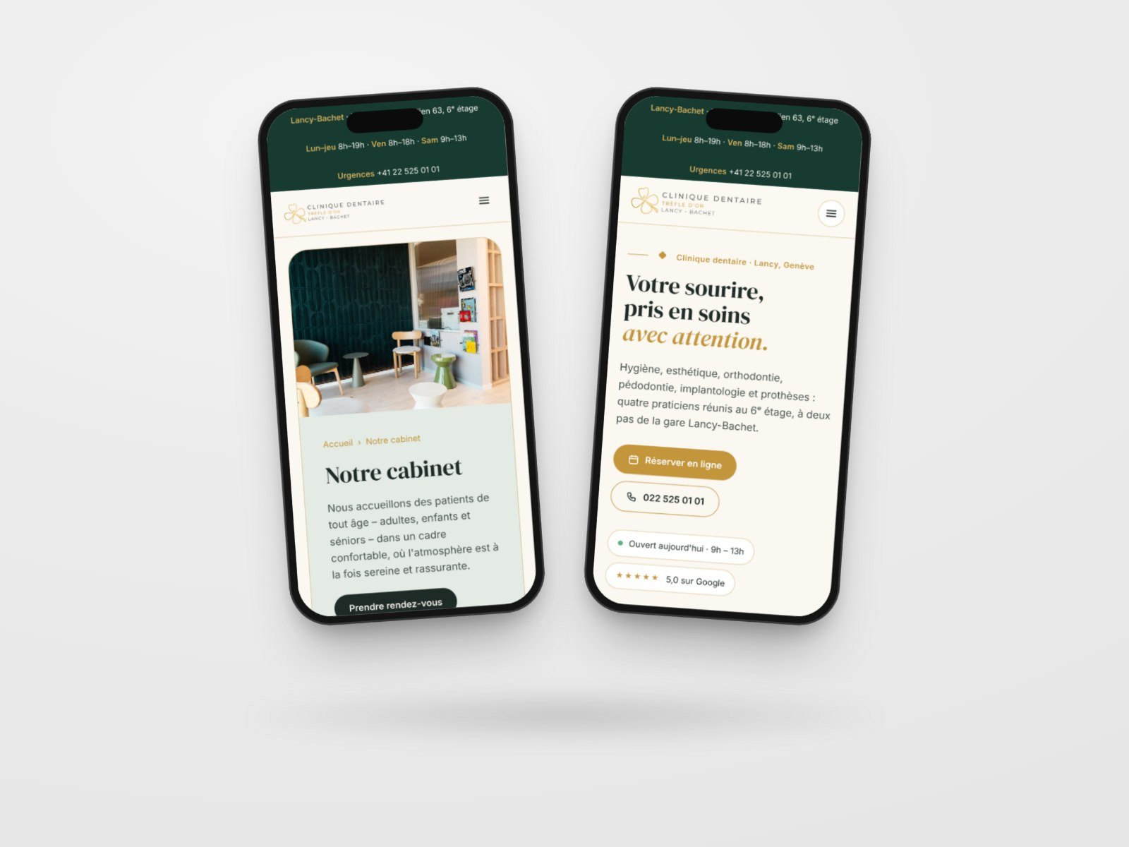 Nouveau site Trèfle d'Or sur mobile