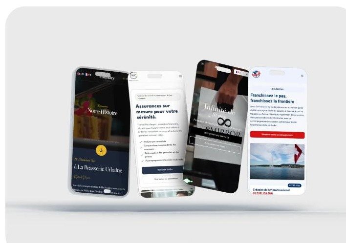 Contenus digitaux présentés sur téléphones